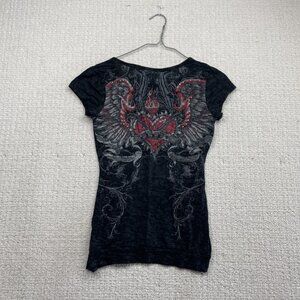 Y2K Jo & Co Affliction Core Gothic Grunge Dark Alt Goth Glam Romantic Wom Sz M